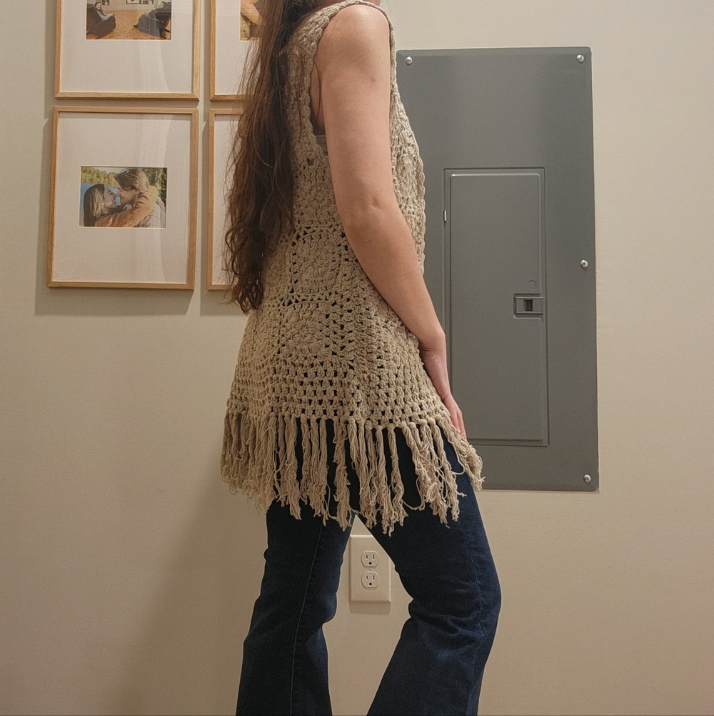 Grey Crochet Rebellion Vest